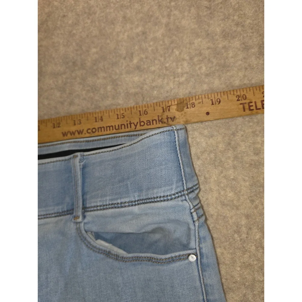 A.N.A Womens Light Wash Bermuda‎ Denim Shorts Size 16P High Rise Cuffed Stretch